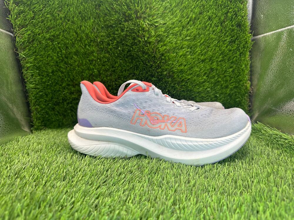 Hoka One One Mach 6 1147834-PLDS Athletic Sneaker Womens 9D Gray Jacquard Sports